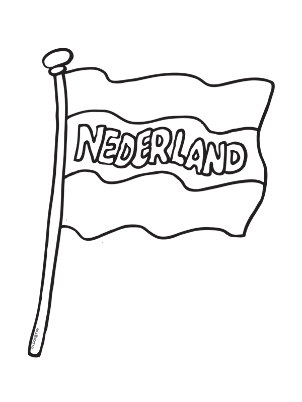 Kleurplaat Nederland Vlag Wk Voetbal Kleurplaten Nl